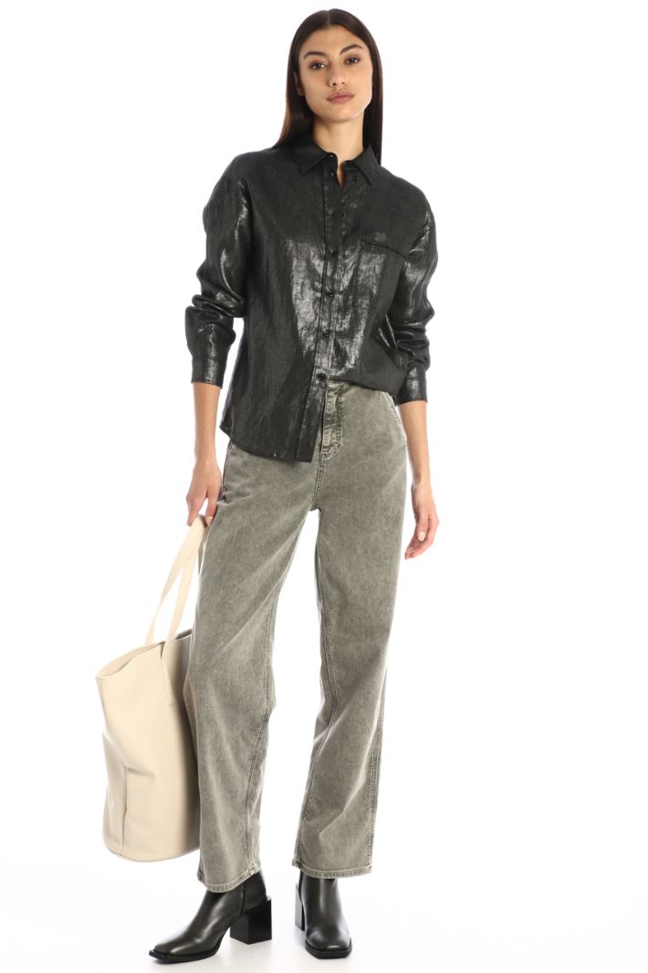 Jeans dalla linea ampia - GRIGIO - Fashion Market