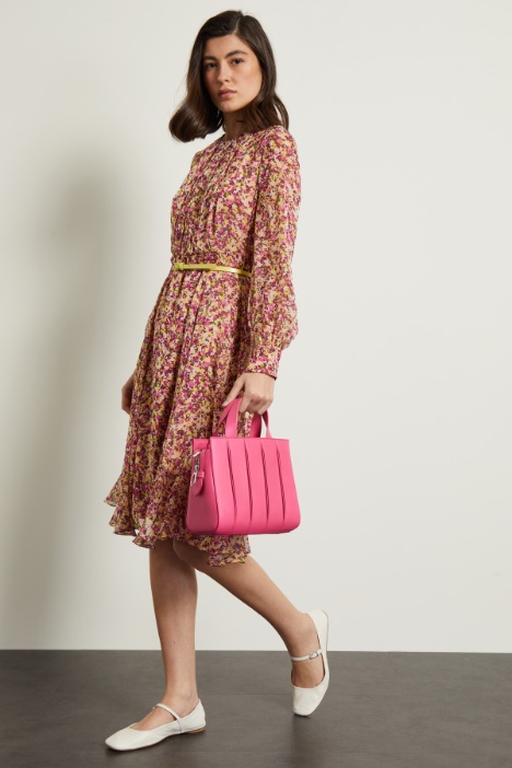 Abito in chiffon con cintura Fashion Market