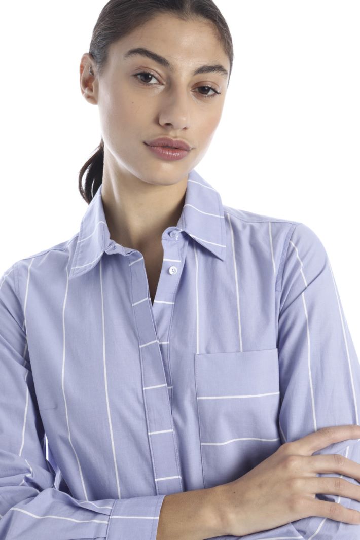 Abito chemisier lungo - AZZURRO - Fashion Market - 3