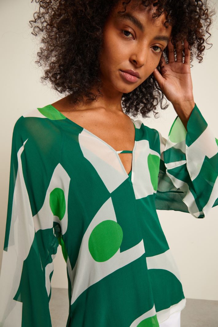 Blusa in georgette Fashion Market - 3