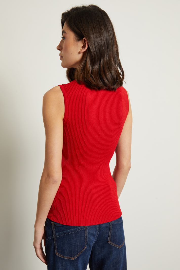 Top in maglia a coste Fashion Market - 4