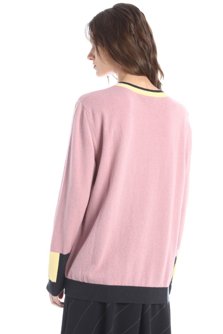 Maglia color block - ROSA - Fashion Market - 4
