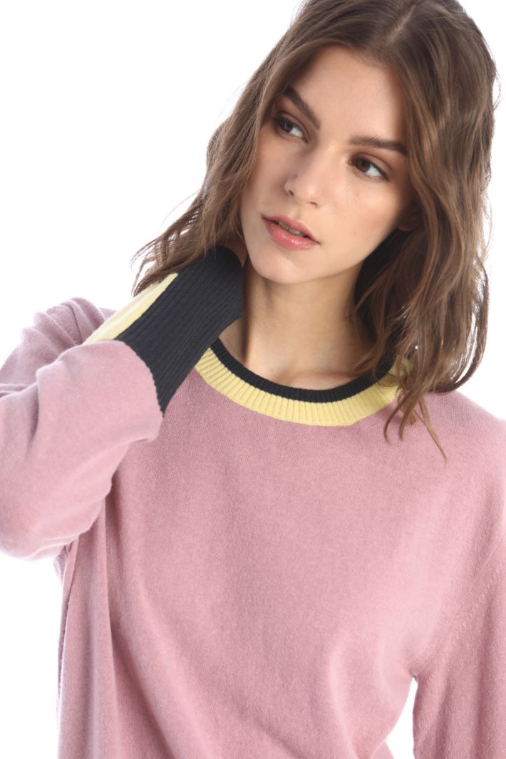 Maglia color block - ROSA - Fashion Market - 3