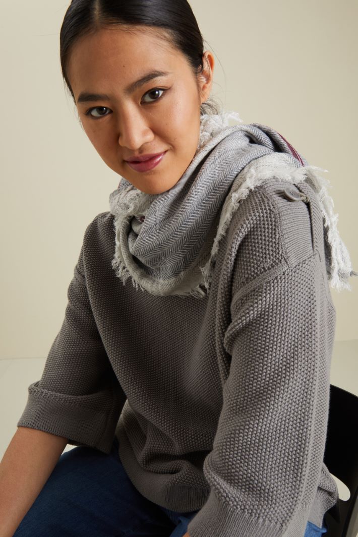 Sciarpa in cotone - GRIGIO - Fashion Market - 2