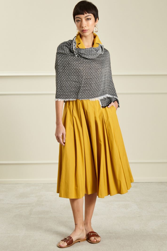 Stola jacquard - NERO - Fashion Market