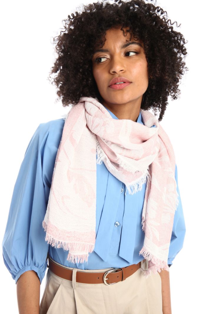 Sciarpa in cotone e viscosa - ROSA - Fashion Market - 3