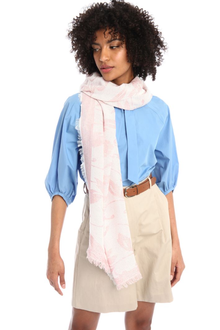 Sciarpa in cotone e viscosa - ROSA - Fashion Market