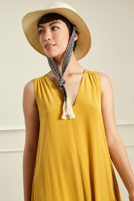 Cappello in rafia con nastro Fashion Market