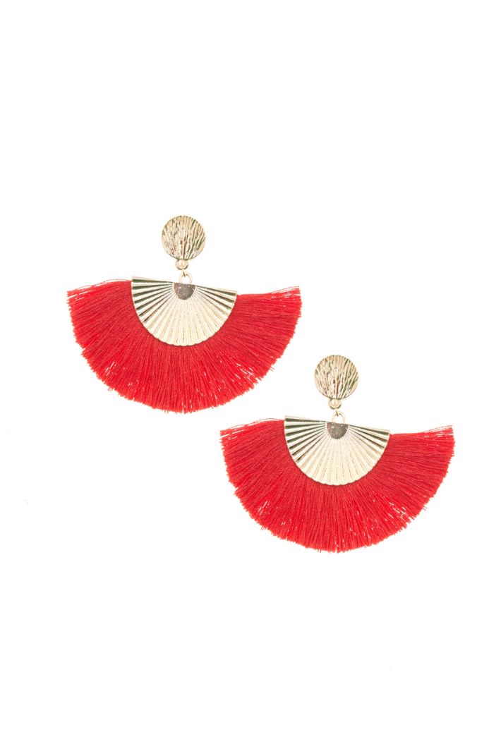 Orecchini a ventaglio - ROSSO ORO - Fashion Market