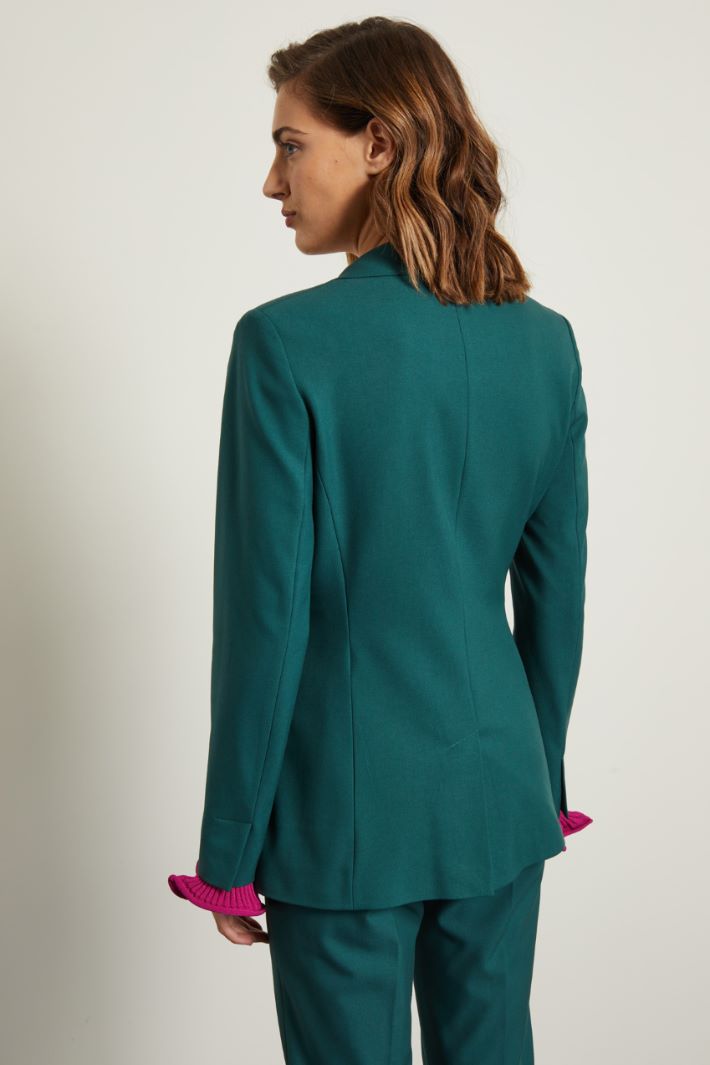 Blazer a due bottoni  - VERDE PETROLIO - Fashion Market - 4