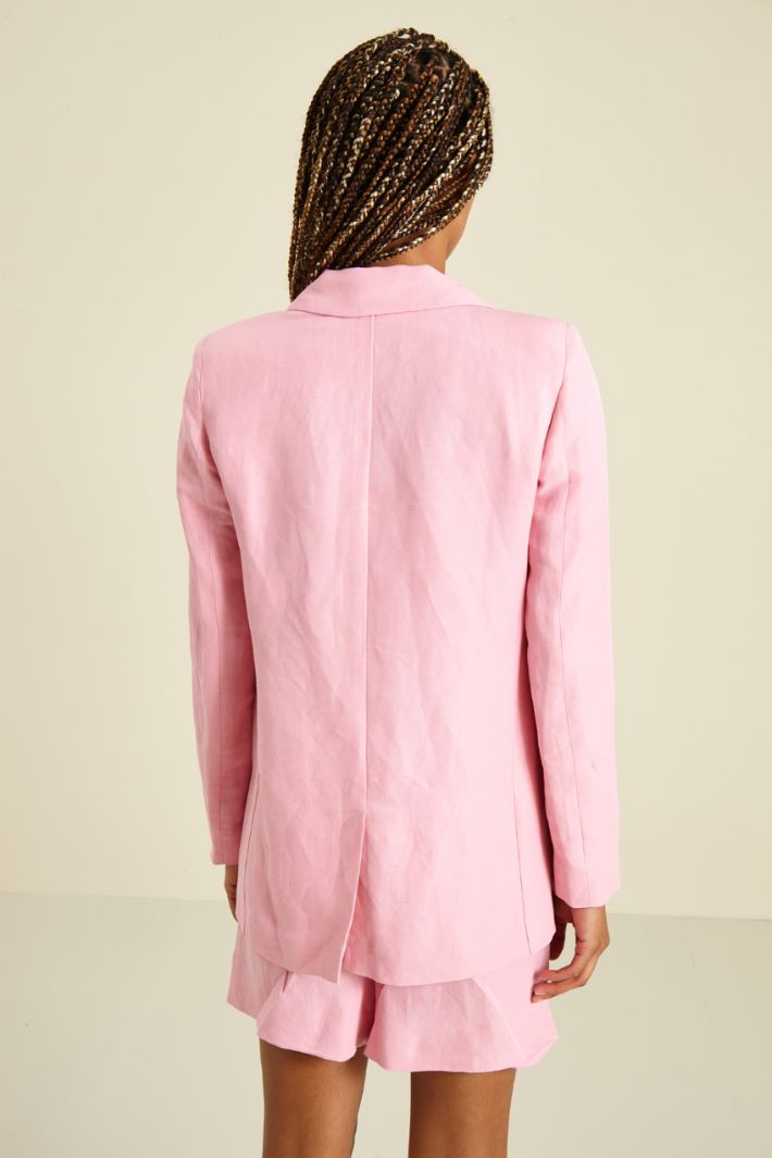 Blazer in lino - ROSA BABY - Fashion Market - 4