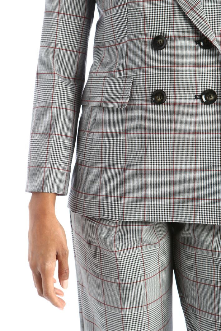 Blazer doppiopetto tinto filo - NERO ROSSO - Fashion Market - 3
