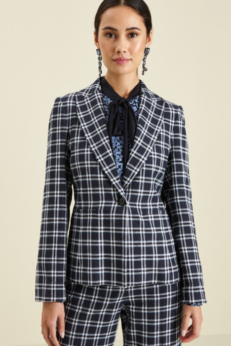 Blazer monopetto in lino Fashion Market