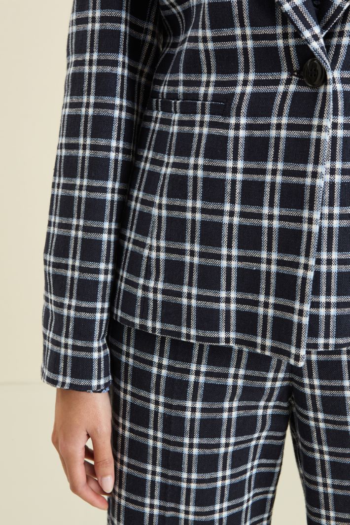 Blazer monopetto in lino Fashion Market - 3