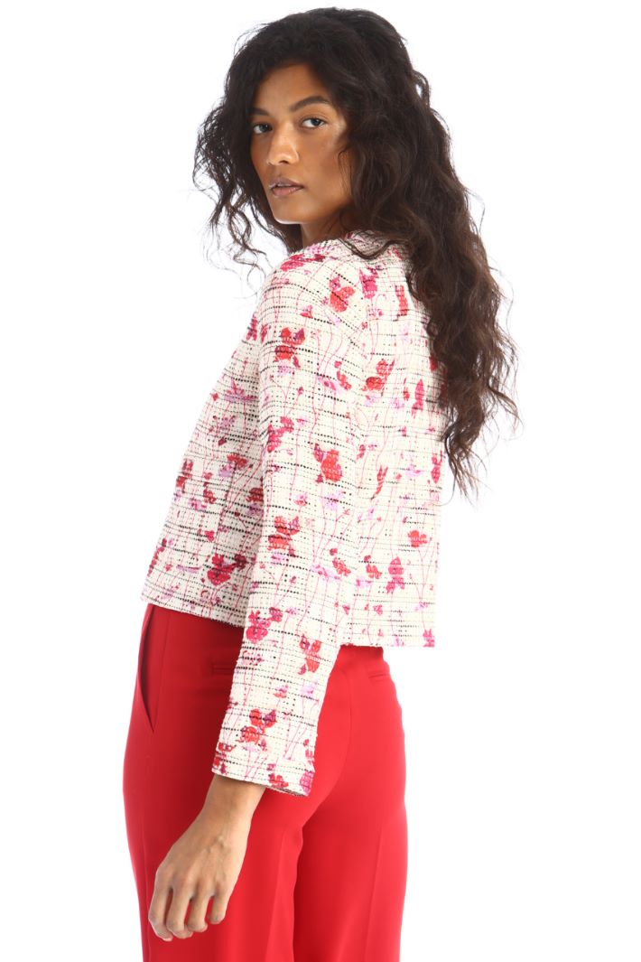 Giacca boxy in stuoia - ROSA BIANCO - Fashion Market - 4