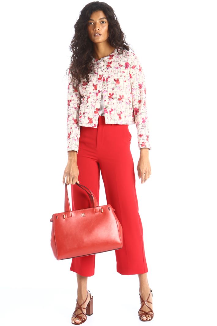 Giacca boxy in stuoia - ROSA BIANCO - Fashion Market