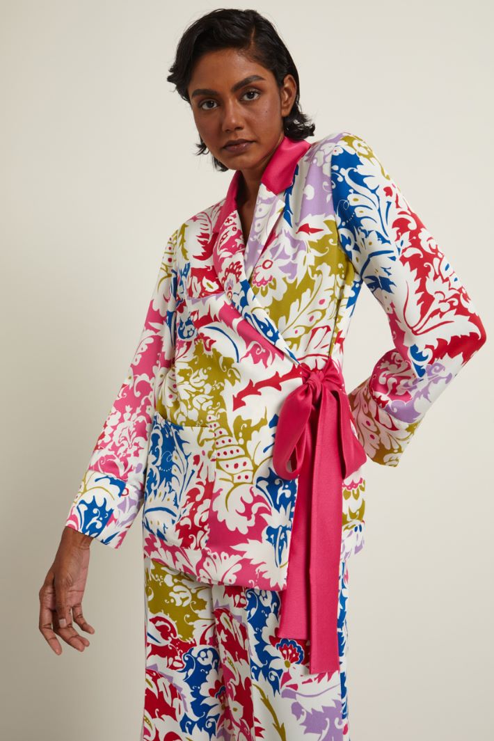 Blazer incrociato - MAGENTA BIANCO BLU - Fashion Market - 2