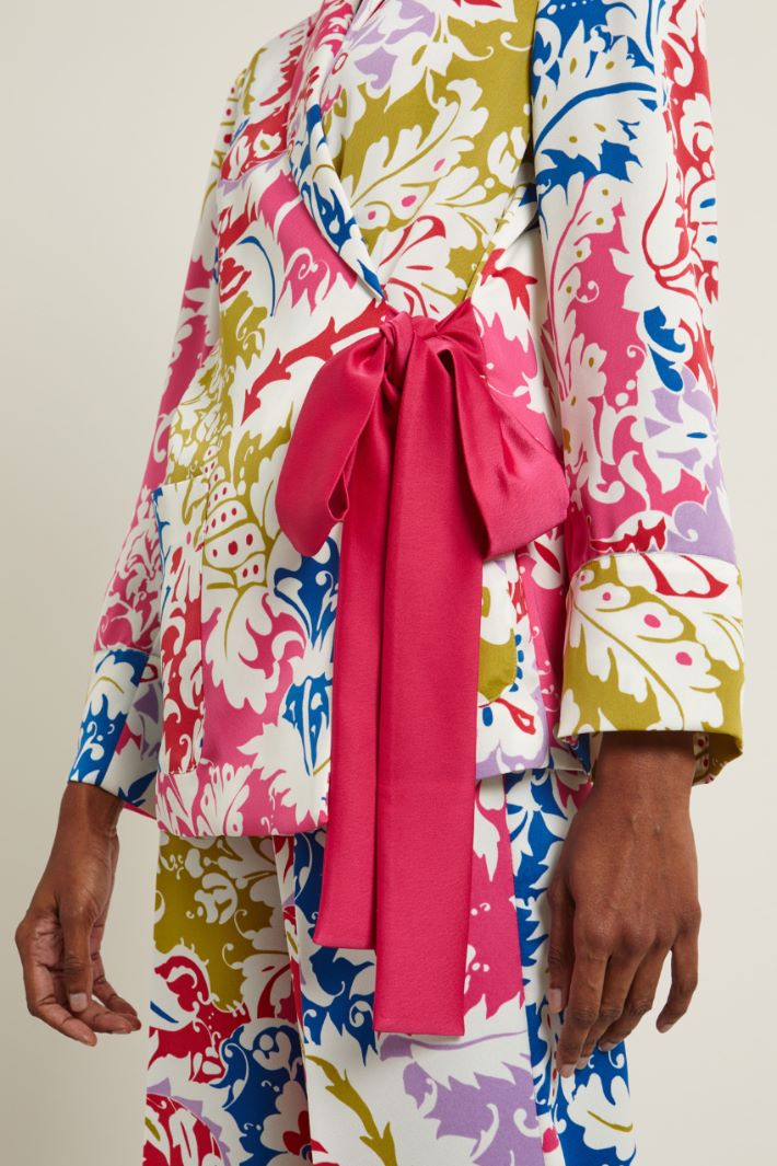 Blazer incrociato - MAGENTA BIANCO BLU - Fashion Market - 3