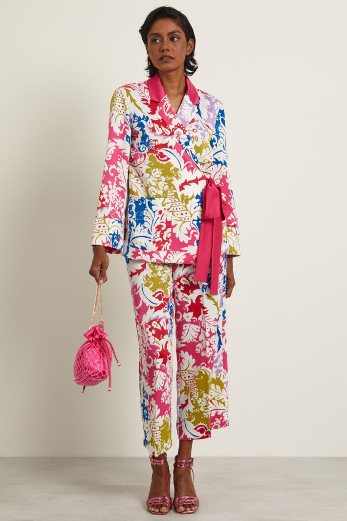 Blazer incrociato - MAGENTA BIANCO BLU - Fashion Market