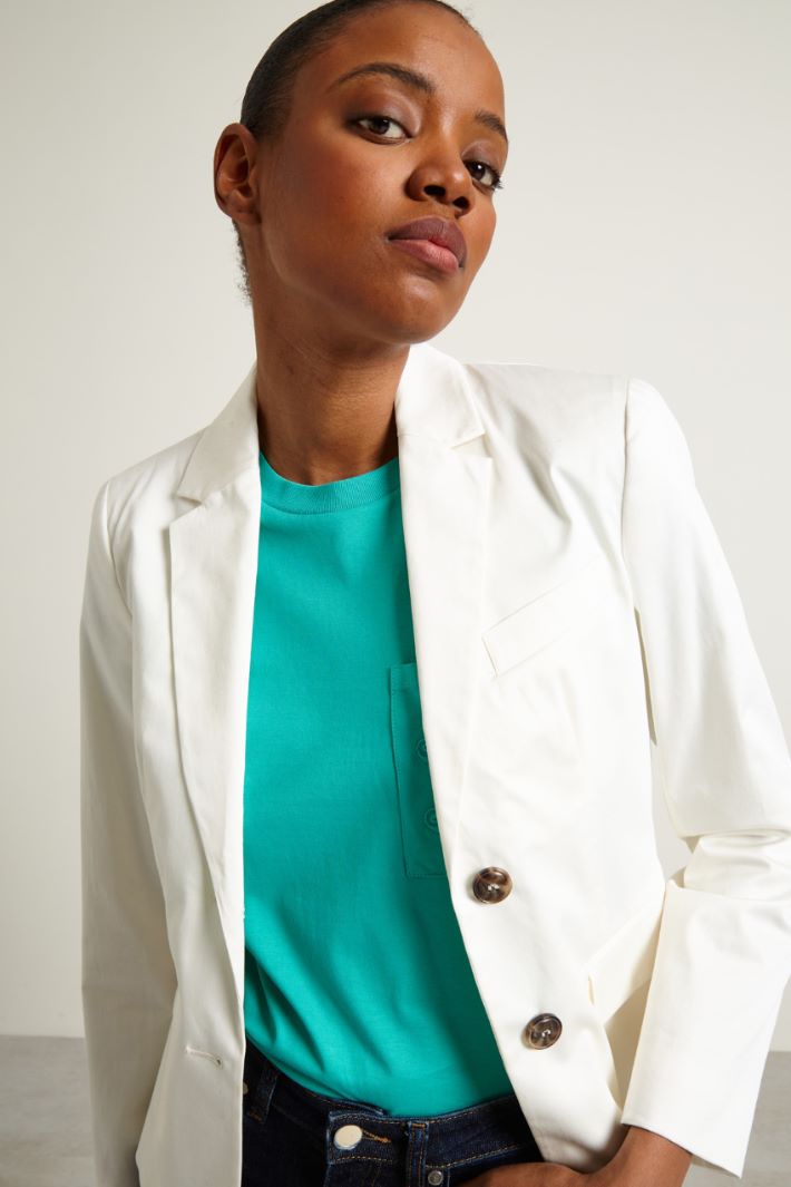 Blazer in raso di cotone Fashion Market - 3