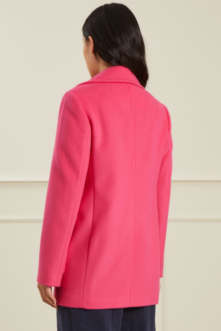 Caban in lana vergine - FUCSIA - Fashion Market - 4