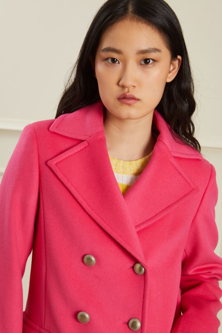 Caban in lana vergine - FUCSIA - Fashion Market - 3