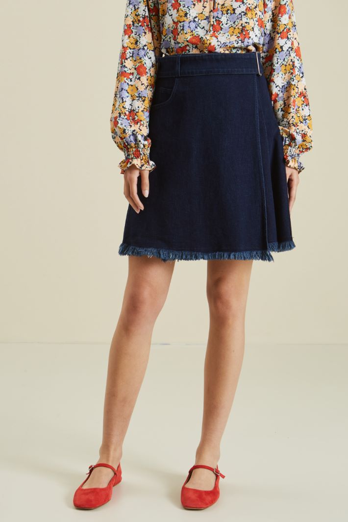 Gonna a portafoglio in denim Fashion Market - 2