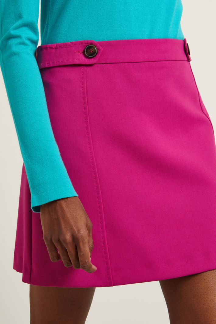 Gonna corta con alamari - MAGENTA - Fashion Market - 3