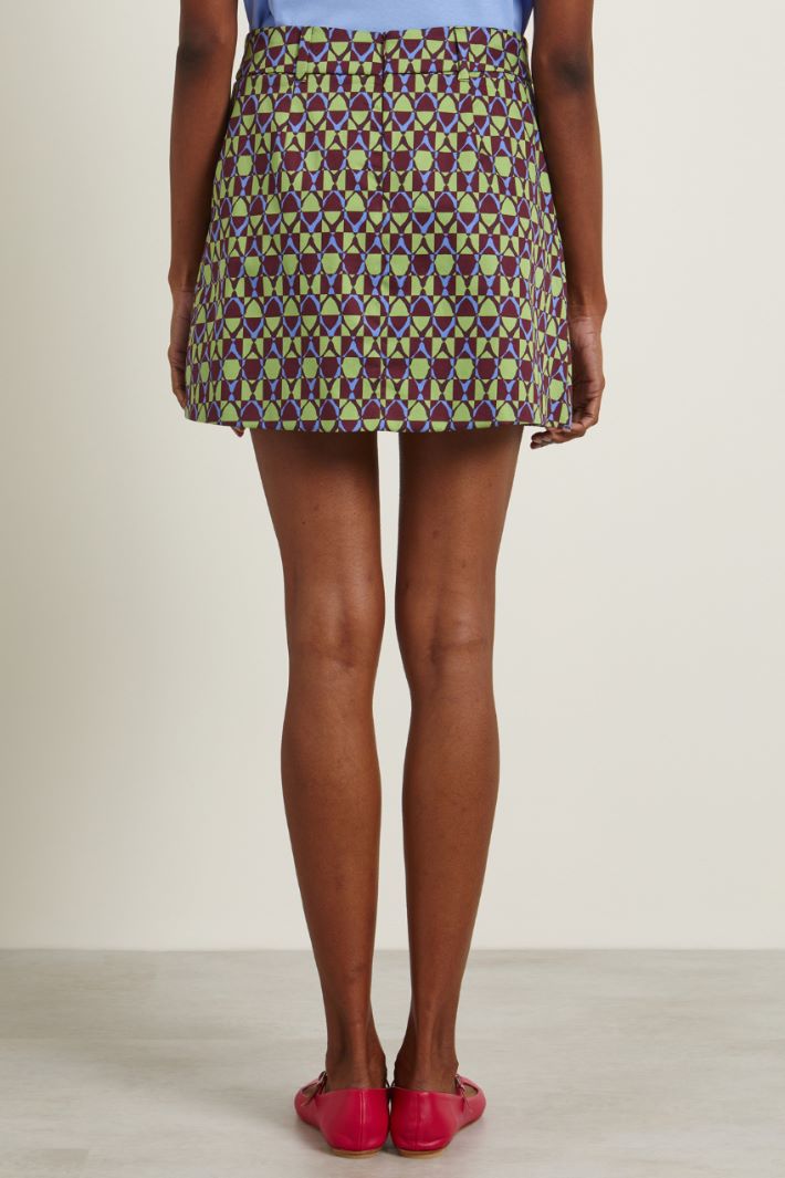 Minigonna in raso di cotone Fashion Market - 4