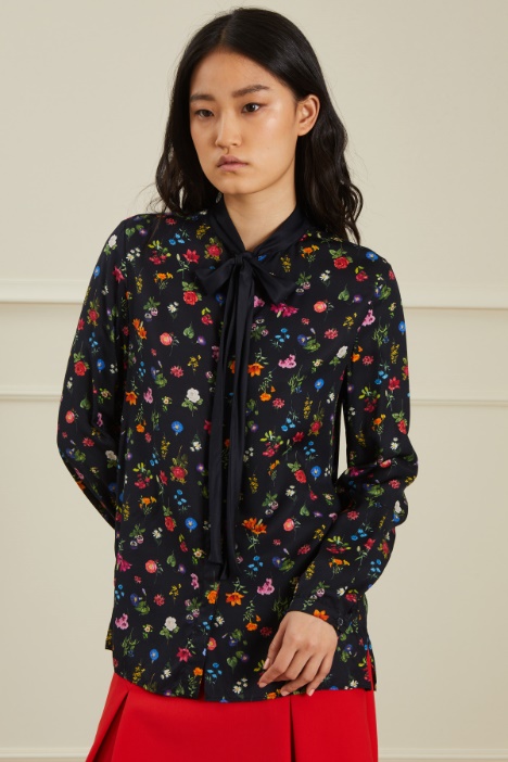 Camicia in twill di viscosa - Fashion Market