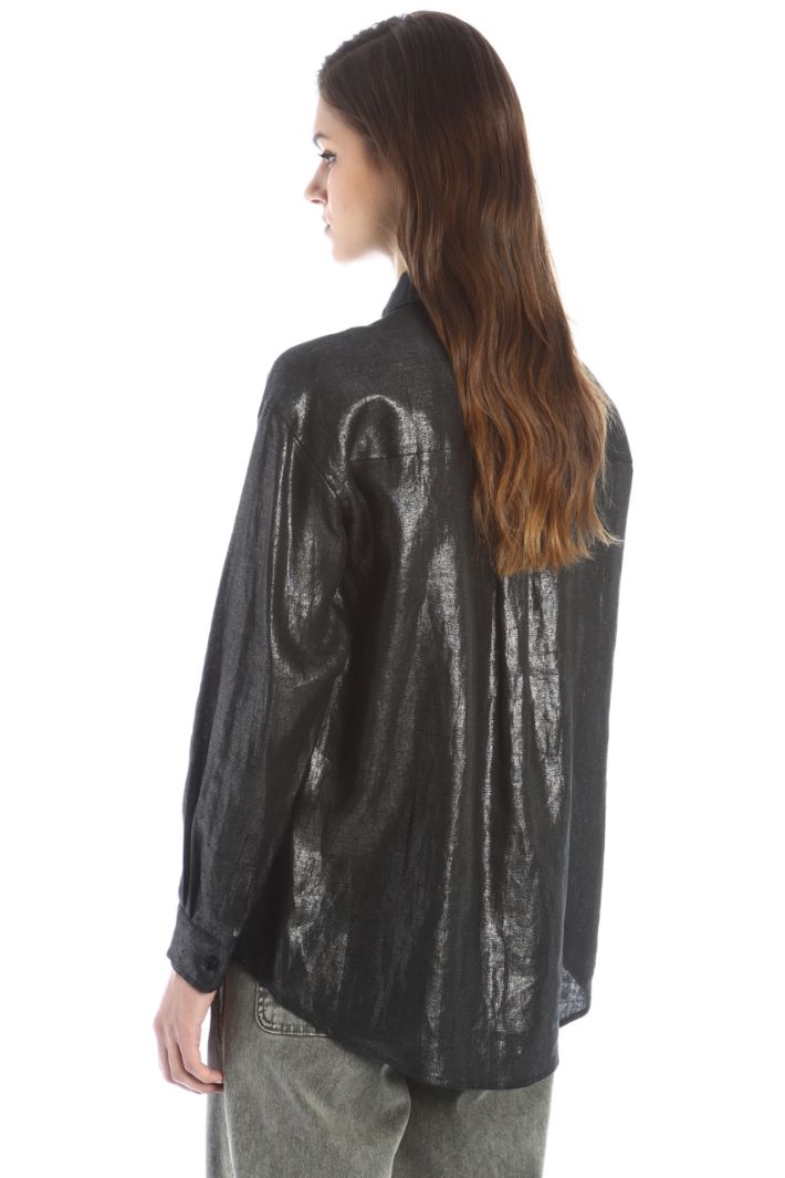 Camicia in lino laminato Fashion Market - 4