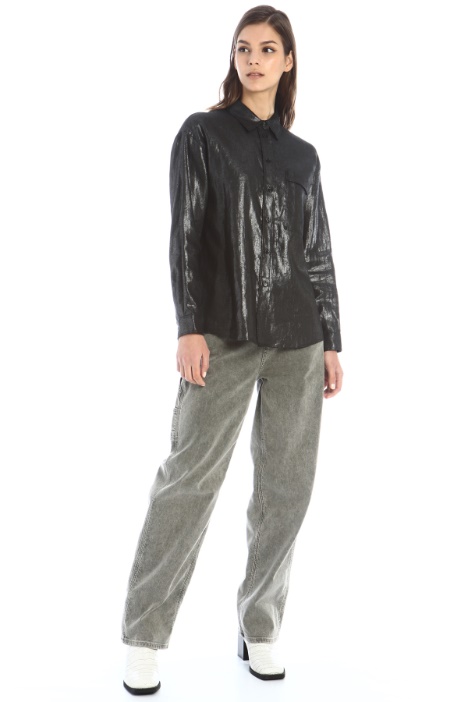 Camicia in lino laminato Fashion Market