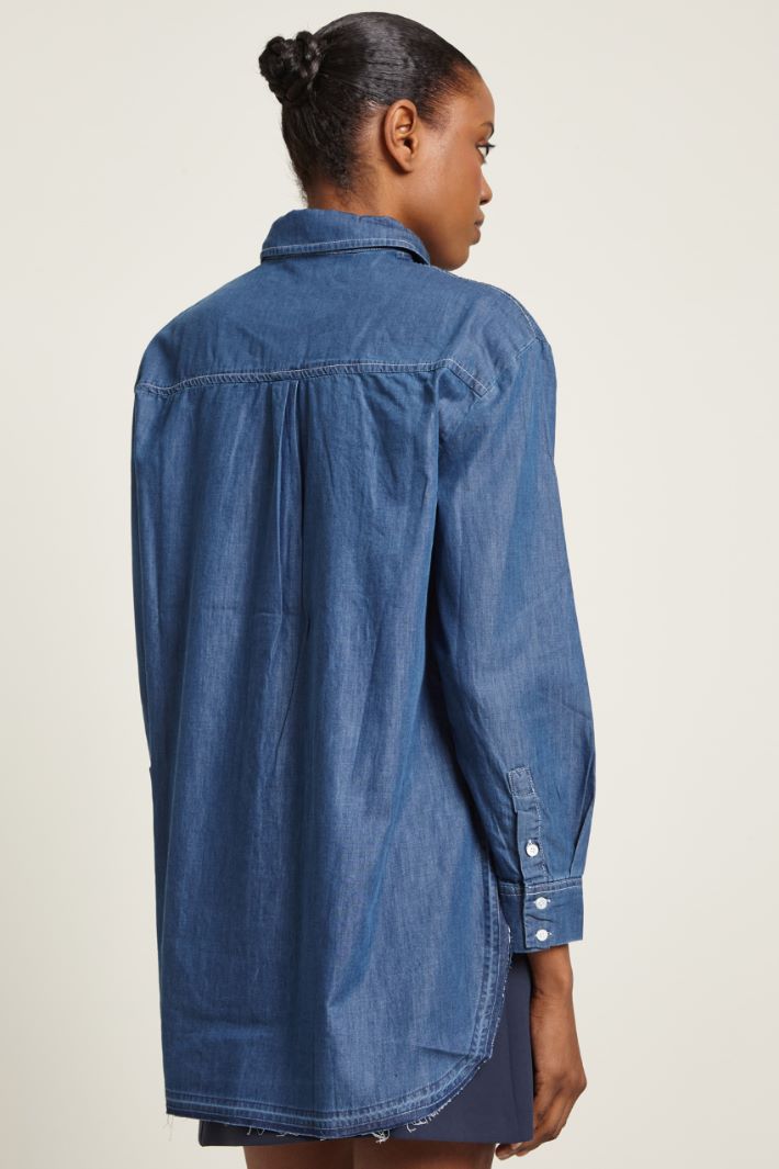 Camicia in cotone chambray Fashion Market - 4