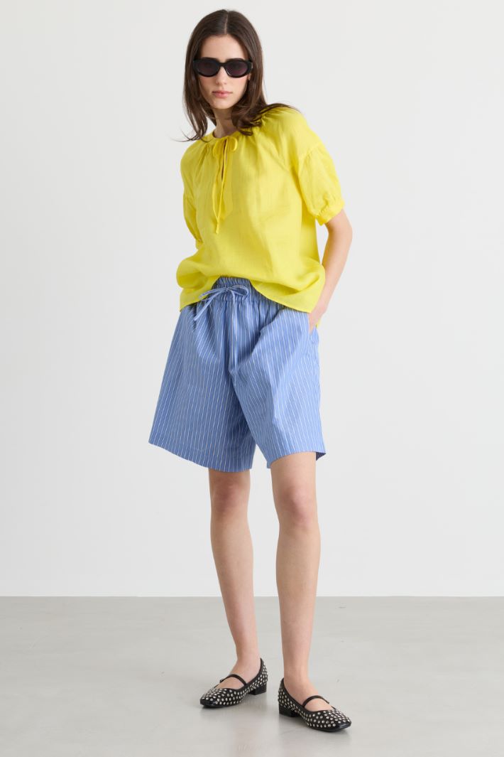 Casacca con maniche a sbuffo - GIALLO - Fashion Market