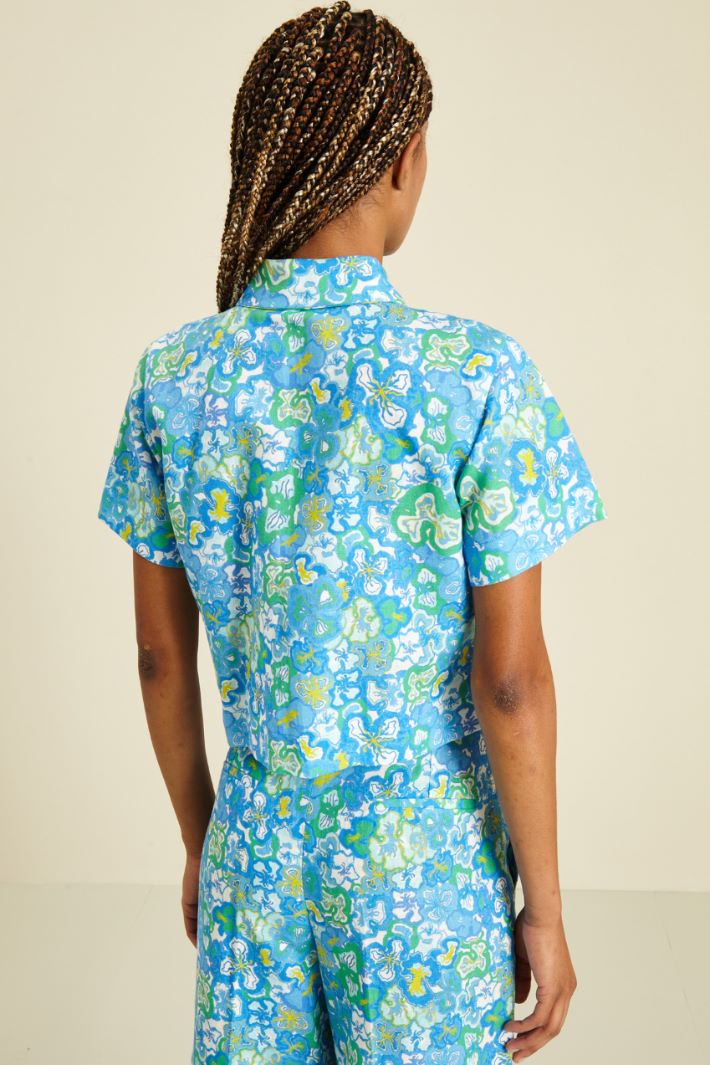 Camicia in tela - CIANO VERDE PRATO - Fashion Market - 4
