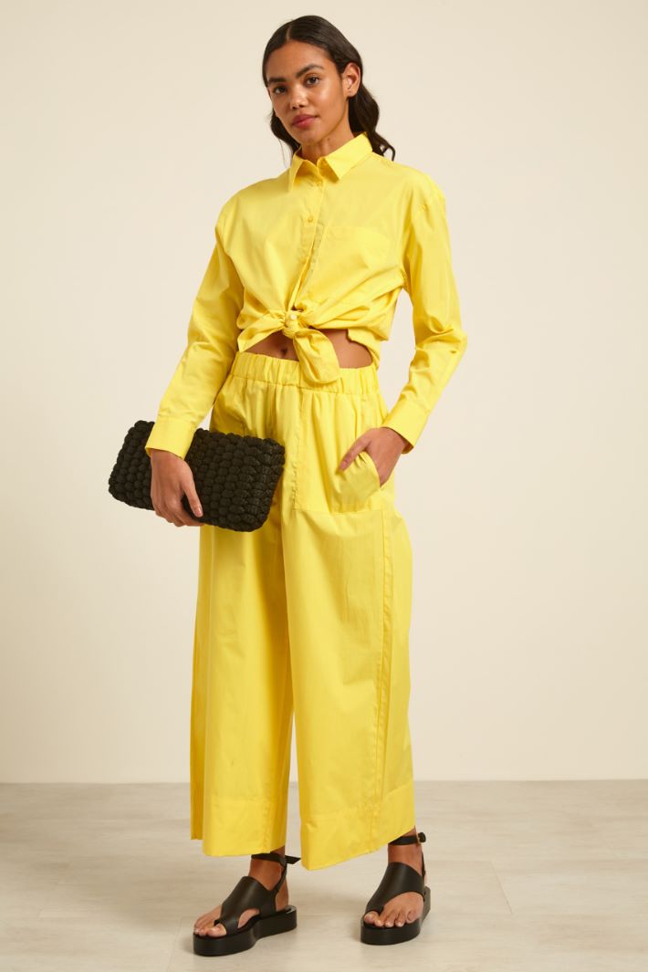 Camicia con spacchetti - GIALLO - Fashion Market
