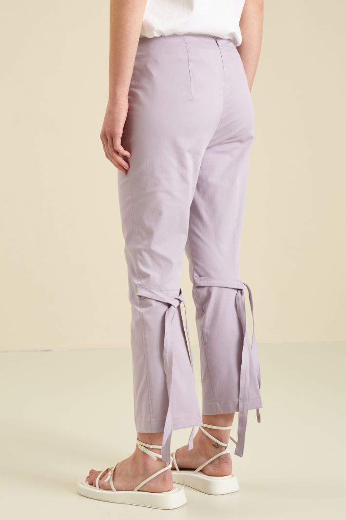 Pantaloni cropped in gabardina Fashion Market - 4