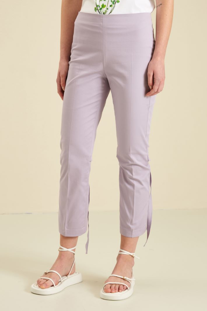 Pantaloni cropped in gabardina Fashion Market - 2