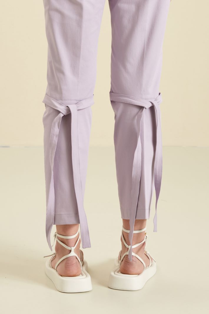 Pantaloni cropped in gabardina Fashion Market - 3