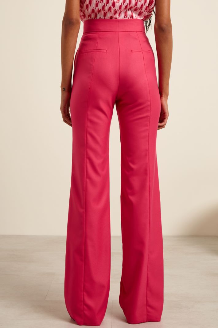 Pantaloni con piega - FUCSIA - Fashion Market - 4