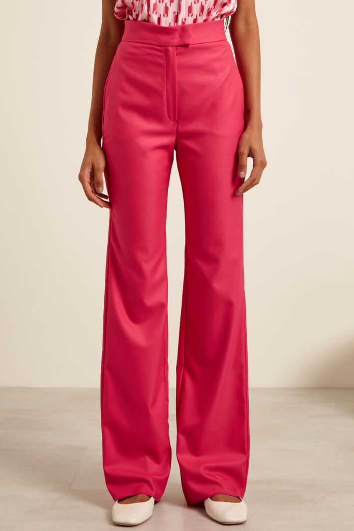 Pantaloni con piega - FUCSIA - Fashion Market - 2