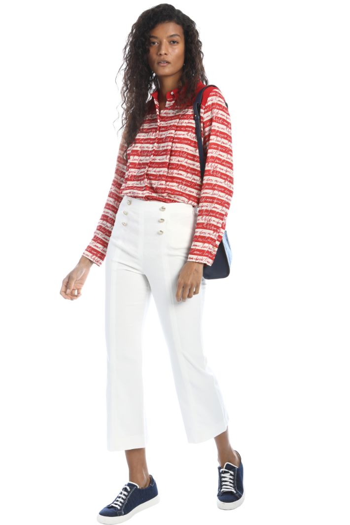 Pantaloni a trombetta - BIANCO - Fashion Market