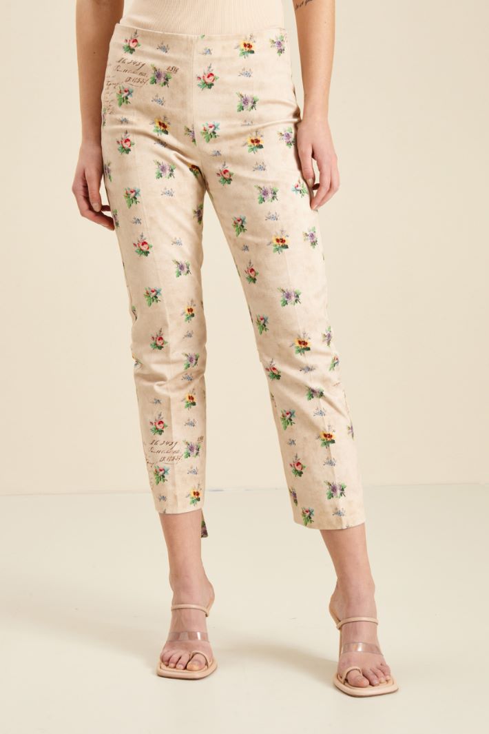 Pantaloni in cotone con nastri - SABBIA - Fashion Market - 2