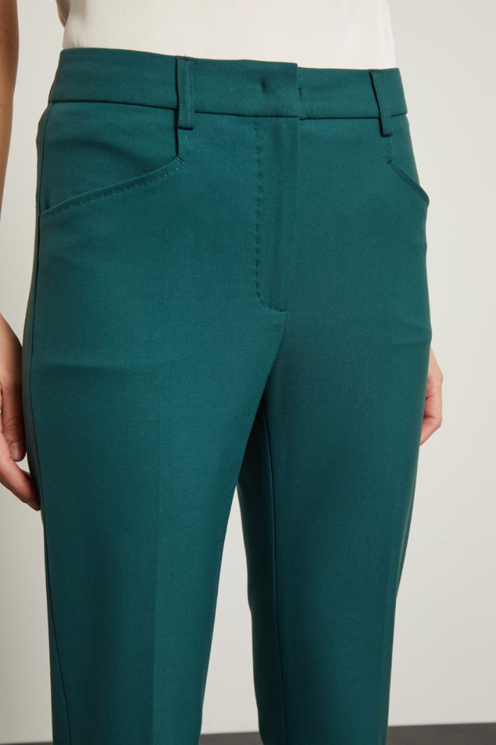 Pantaloni dritti  - VERDE PETROLIO - Fashion Market - 3