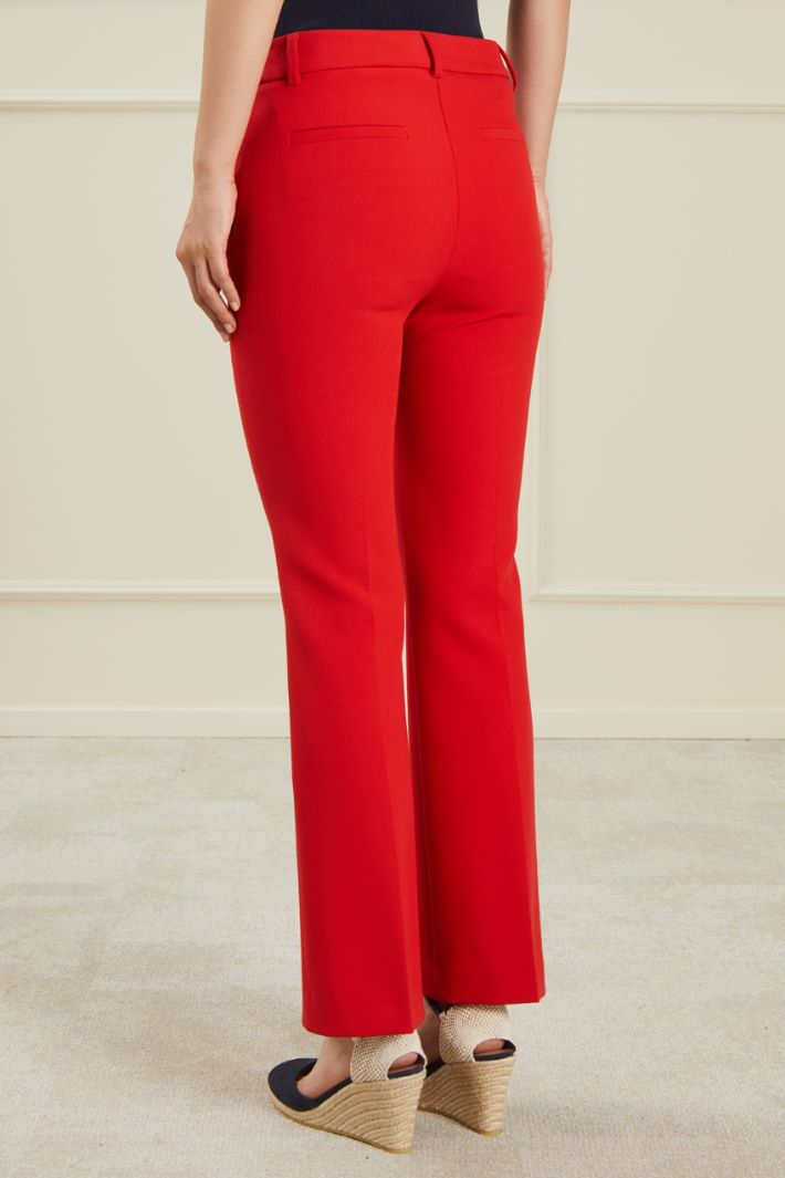 Pantaloni in viscosa - ROSSO - Fashion Market - 4