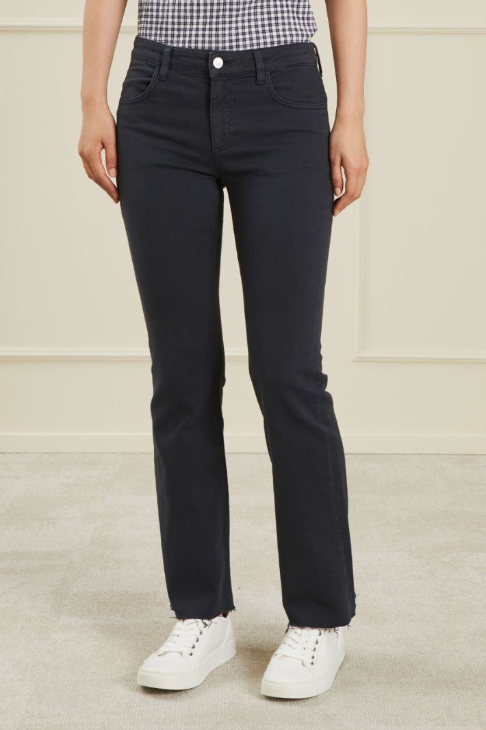 Pantaloni in drill - ANTRACITE - Fashion Market - 2