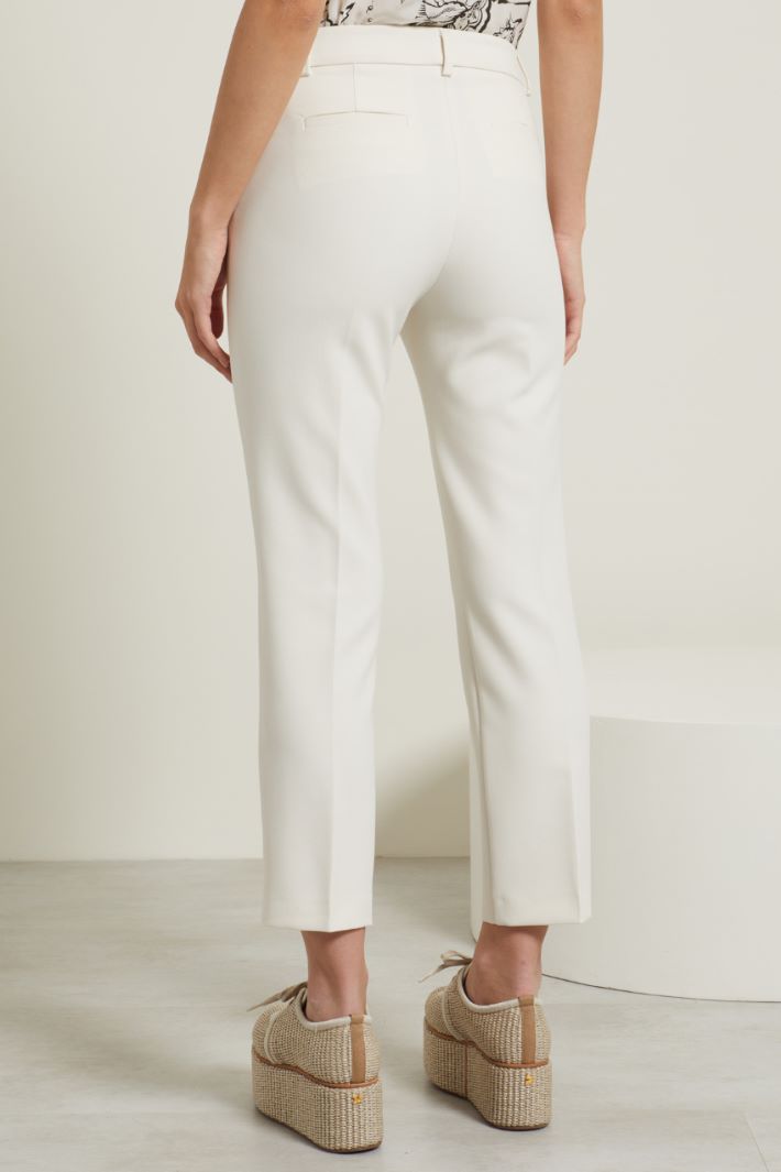 Pantaloni con bottoni - AVORIO - Fashion Market - 4