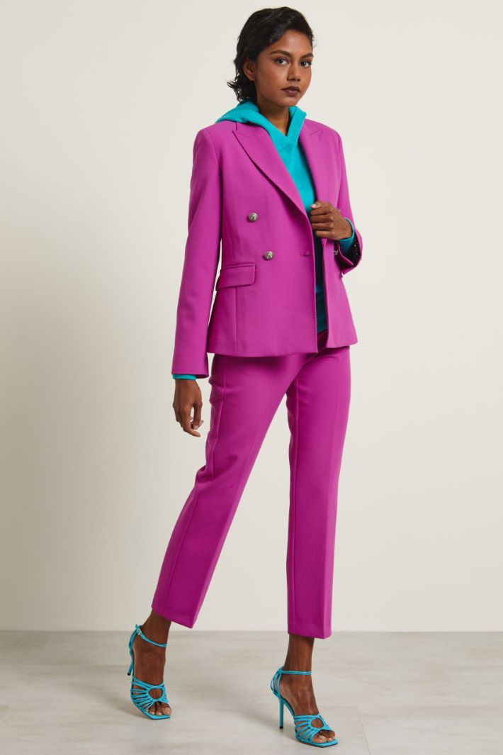 Pantaloni con bottoni - CICLAMINO - Fashion Market