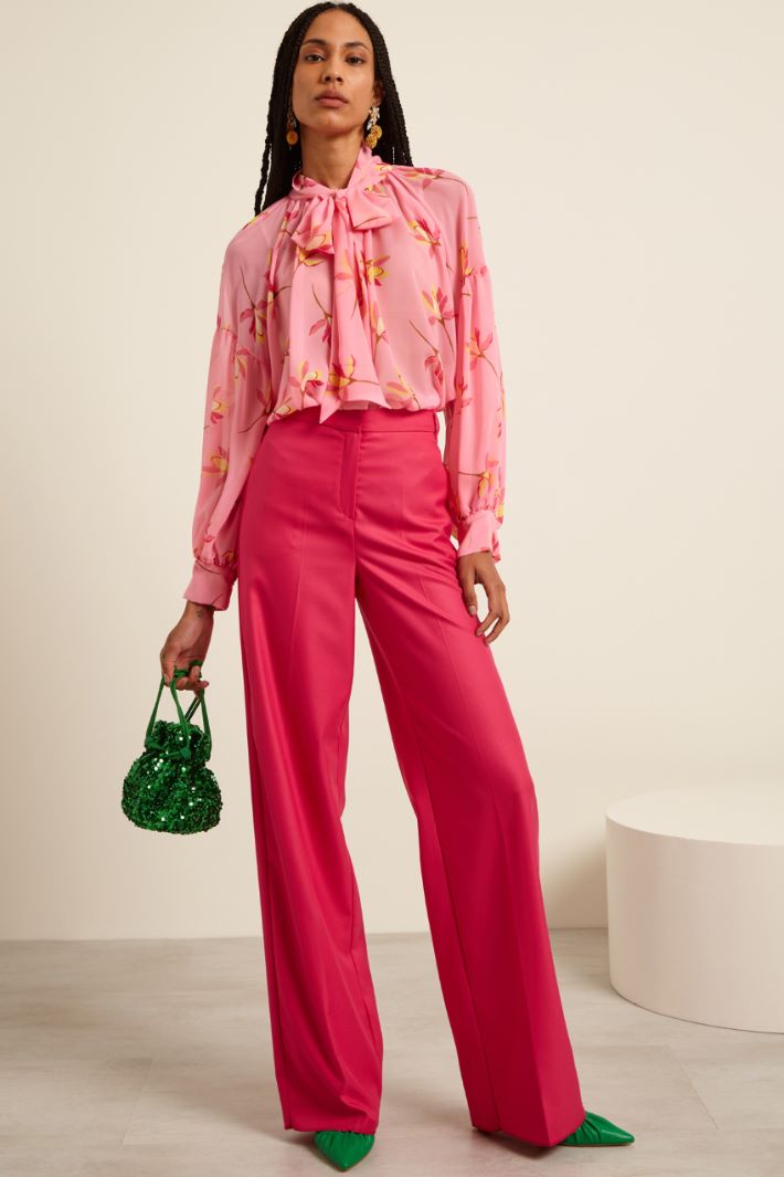 Pantaloni a palazzo - FUCSIA - Fashion Market