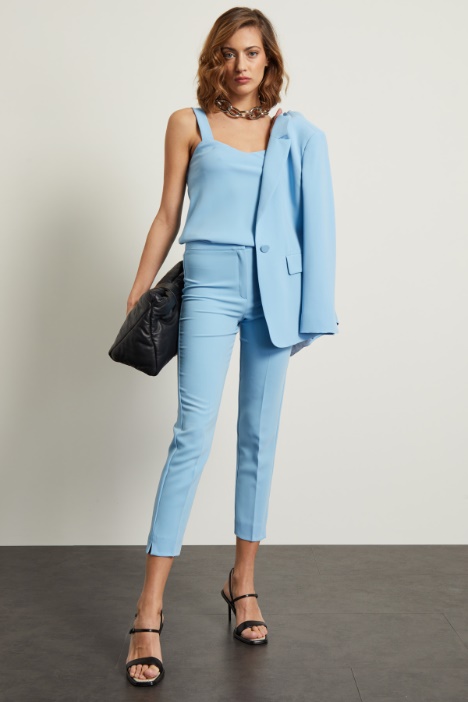 Pantaloni slim in cady - Fashion Market